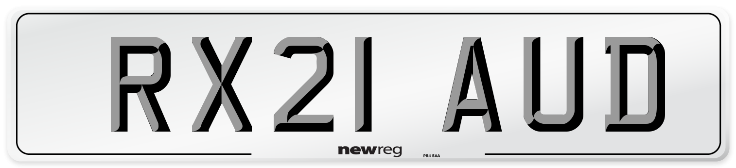 RX21 AUD Number Plate from New Reg